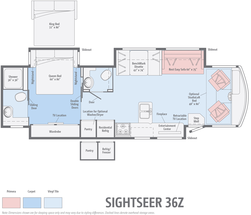 Winnebago Sightseer 36Z Floorplan